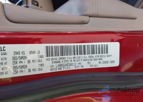 2011 Jeep Grand Cherokee Limited from USA, damaged, VIN 1J4RR5GGXBC603112